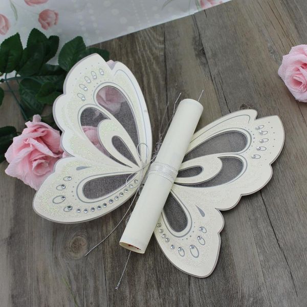 50pcs personalized scroll wedding invitation card with gift box butterfly paper blank birthday invitations with custom printing
50pcs personalized scroll wedding invitation card with gift box butterfly paper blank birthday invitations with custom printing