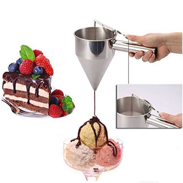detachable stainls steel cone for making ocs balls funnel with shelf chocolate sauce
detachable stainls steel cone for making ocs balls funnel with shelf chocolate sauce
