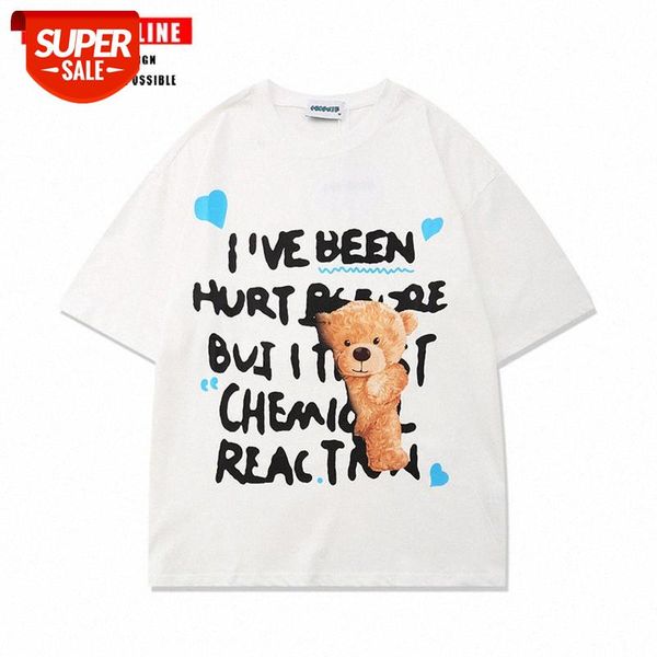 streetwear men bear short-sleeved male summer trend harajuku style loose tide brand simple korean student couple half-sleeved t-shirt #ly0e, White;black
streetwear men bear short-sleeved male summer trend harajuku style loose tide brand simple korean student couple half-sleeved t-shirt #ly0e, White;black