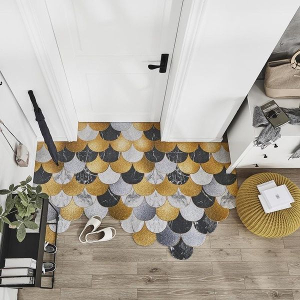 carpets nordic home entrance mat wire loop anti-slip carpet custom made bathroom waterproof rug elasticity rebound diy floor