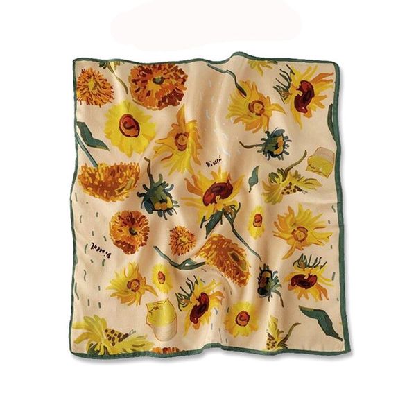 scarves &dolphin women small square scarf 53x53 100% nature silk vintage yellow sun flower oil painting headbands kerchief bag, Blue;gray
scarves &dolphin women small square scarf 53x53 100% nature silk vintage yellow sun flower oil painting headbands kerchief bag, Blue;gray