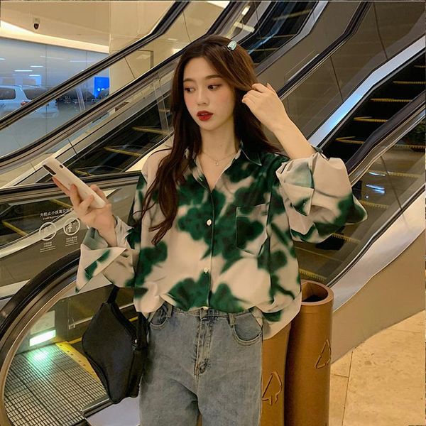 women's blouses & shirts female bf loose print korean fashion clothing casual style ladies hipster turn-down collar, White
women's blouses & shirts female bf loose print korean fashion clothing casual style ladies hipster turn-down collar, White