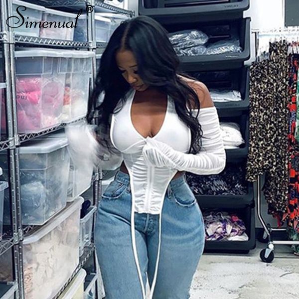zipper ruched mesh halter crop for women fall 2021 fashion long sleeve backless v neck asymmetrical top, White;black
zipper ruched mesh halter crop for women fall 2021 fashion long sleeve backless v neck asymmetrical top, White;black