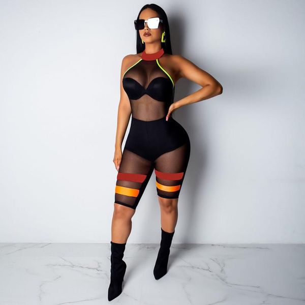 bohemian style beach jumpsuits for women 2021 new arrival mesh backless striped knee length womens jumpsuits party overalls, Black;white 
bohemian style beach jumpsuits for women 2021 new arrival mesh backless striped knee length womens jumpsuits party overalls, Black;white