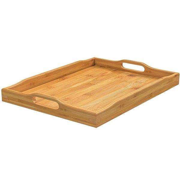 kitchen storage & organization bamboo serving tray with handles rectangular wooden breakfast works for eating, working, storing, used in bed
kitchen storage & organization bamboo serving tray with handles rectangular wooden breakfast works for eating, working, storing, used in bed
