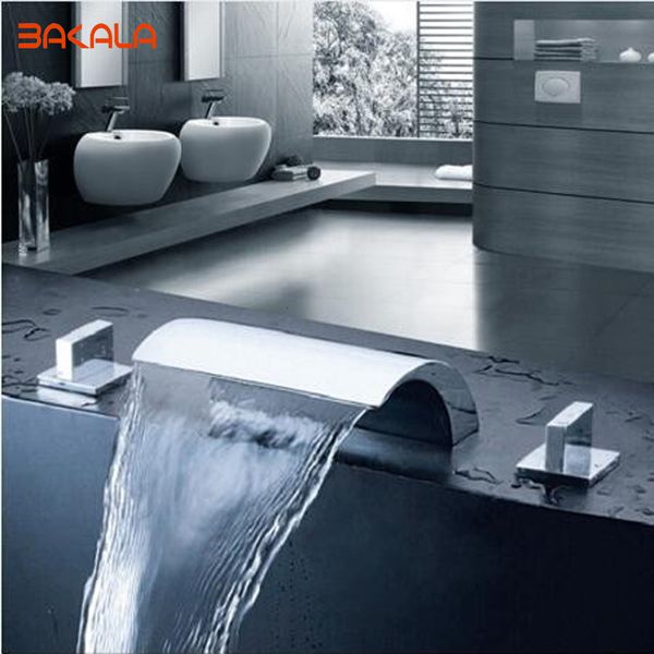 bathroom sink faucets 3 pieces set chrome deck mounted waterfall wide spout double handles bathtub faucet mixer tap k7c9
bathroom sink faucets 3 pieces set chrome deck mounted waterfall wide spout double handles bathtub faucet mixer tap k7c9
