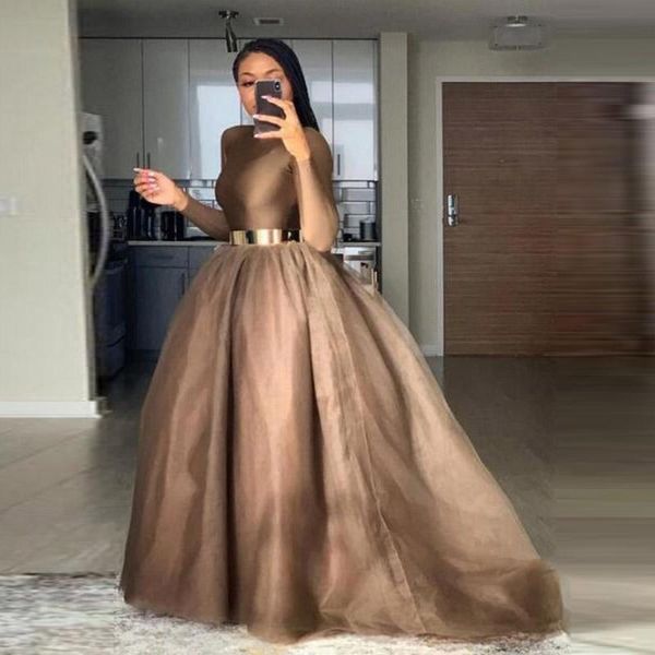 skirts chocolate a line formal style tulle skirt party saias longa jupe femme long with train, Black
skirts chocolate a line formal style tulle skirt party saias longa jupe femme long with train, Black
