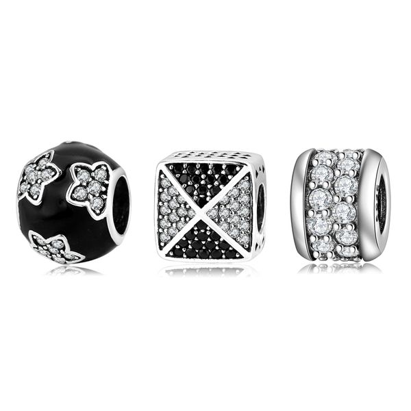 authentic 925 sterling silver hollow charming round shape fine beads fits original women charm bracelet jewelry making q0531, Black
authentic 925 sterling silver hollow charming round shape fine beads fits original women charm bracelet jewelry making q0531, Black