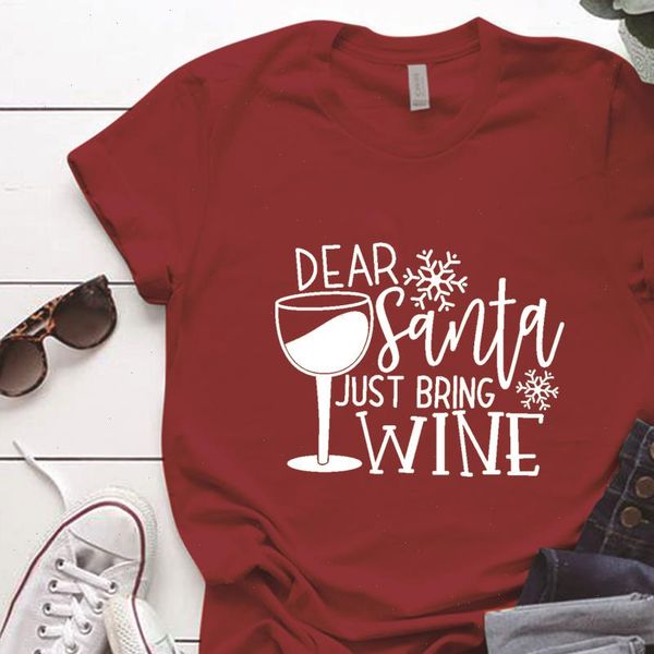 merry christmas t shirt women dear santa just being wine print casual holiday oversized t shirt harajuku woman tshirts, White
merry christmas t shirt women dear santa just being wine print casual holiday oversized t shirt harajuku woman tshirts, White