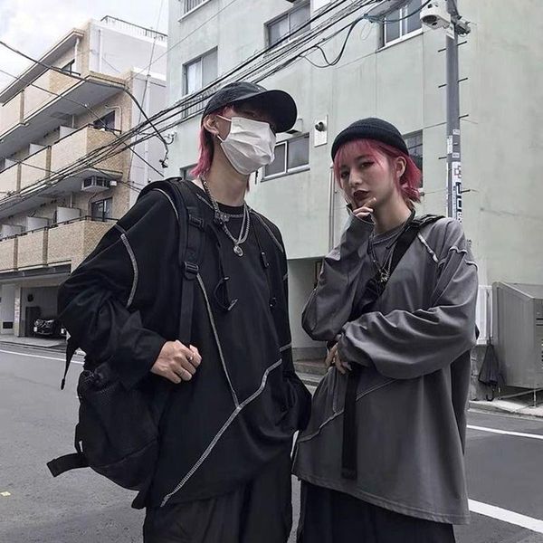 men's t-shirts solid long-sleeved couple oversized t-shirt 2021 autumn korean retro patchwork hip-hop high street style loose, White;black
men's t-shirts solid long-sleeved couple oversized t-shirt 2021 autumn korean retro patchwork hip-hop high street style loose, White;black