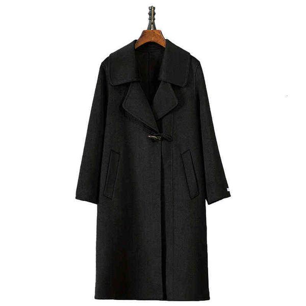 net red jitter double faced wool coat, long winter tiktok, korean casual loose coat., Black;brown
net red jitter double faced wool coat, long winter tiktok, korean casual loose coat., Black;brown