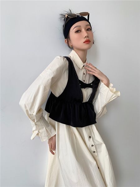 2021 new 2 piece flare button up collar shirt women autum long sleeve tunic a line loose causal fall fashion ex0n, Black;gray
2021 new 2 piece flare button up collar shirt women autum long sleeve tunic a line loose causal fall fashion ex0n, Black;gray