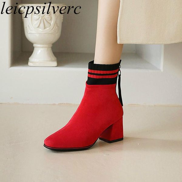 boots women's spring autumn high heel flock square toe zip ankle basic mixed-colors 2021 fashion black red big size 48
boots women's spring autumn high heel flock square toe zip ankle basic mixed-colors 2021 fashion black red big size 48