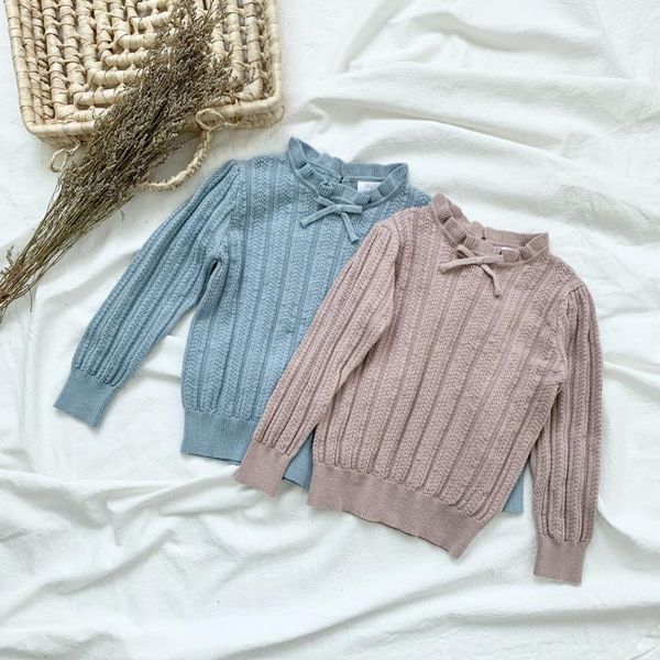 pullover frilly lace long sleeve kids sweater spring autumn cotton knitted shirt for girls clothing children pullovers, Blue
pullover frilly lace long sleeve kids sweater spring autumn cotton knitted shirt for girls clothing children pullovers, Blue