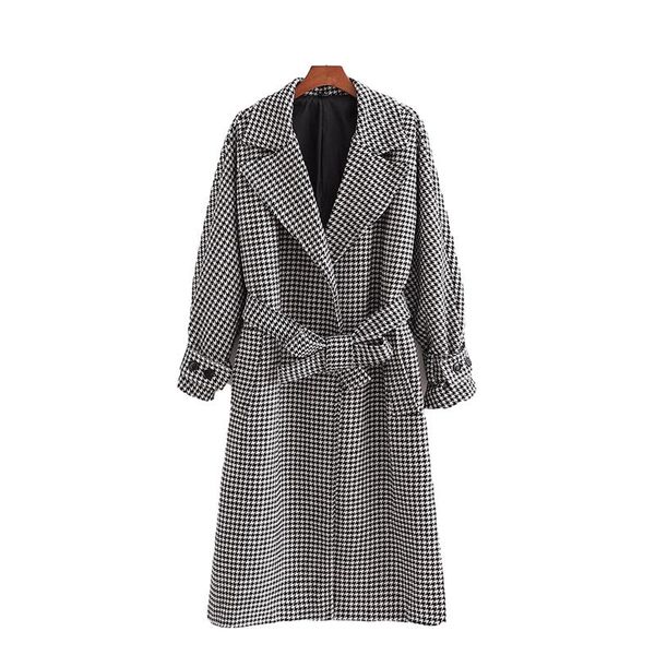 women's wool & blends elegant plate overcoat 2021 fashion ladies turn down neck jackets causal streetwear belt overnight chic girl jas, Black
women's wool & blends elegant plate overcoat 2021 fashion ladies turn down neck jackets causal streetwear belt overnight chic girl jas, Black