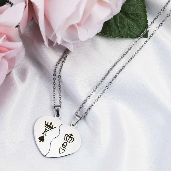 pendant necklaces letters k & q couple with crown stainless steel tag necklace king engraved jewelry gift queen, Silver
pendant necklaces letters k & q couple with crown stainless steel tag necklace king engraved jewelry gift queen, Silver