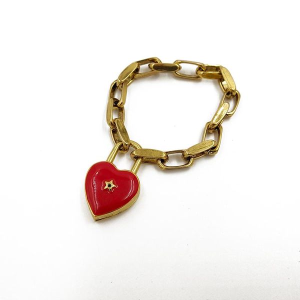 charm bracelets rongho vintage red lock heart bracelet for women bangle punk metal star femme jewelry, Golden;silver
charm bracelets rongho vintage red lock heart bracelet for women bangle punk metal star femme jewelry, Golden;silver