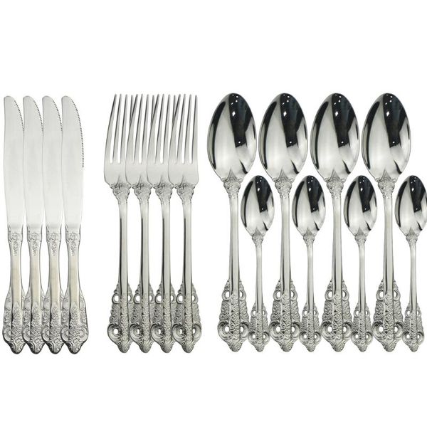 flatware sets 16pcs dinnerware sliver knife fork spoons coffee spoon stainless steel set silverware office kitchen home tableware
flatware sets 16pcs dinnerware sliver knife fork spoons coffee spoon stainless steel set silverware office kitchen home tableware