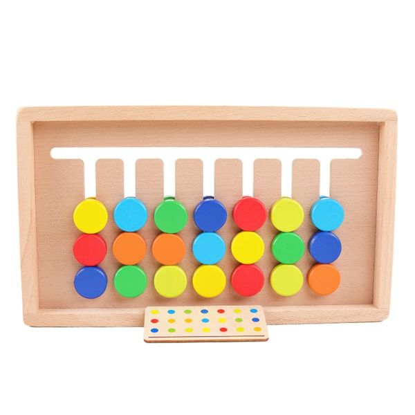 40jc seven color shape matching game sliding block puzzles early learning aids kids educational wooden toys children
40jc seven color shape matching game sliding block puzzles early learning aids kids educational wooden toys children
