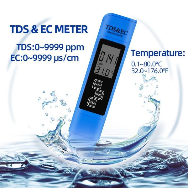 meters digital water quality tester tds ec range 0-9990 drinking monitor ph test pen purity check
meters digital water quality tester tds ec range 0-9990 drinking monitor ph test pen purity check