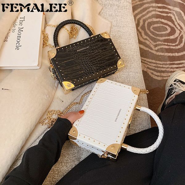 simple korean hard flap box bag luxury chain designer lady tote handbags ins women fashion alligator rivet crossbody handbag sac c0228
simple korean hard flap box bag luxury chain designer lady tote handbags ins women fashion alligator rivet crossbody handbag sac c0228