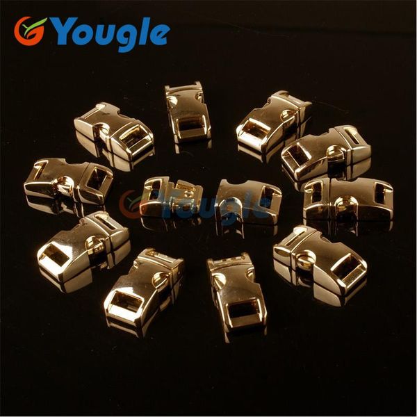 yougle 10 pcs / lot 3/8" (10mm) metal side release buckle quick release for paracord parachute cord bracelet
yougle 10 pcs / lot 3/8" (10mm) metal side release buckle quick release for paracord parachute cord bracelet