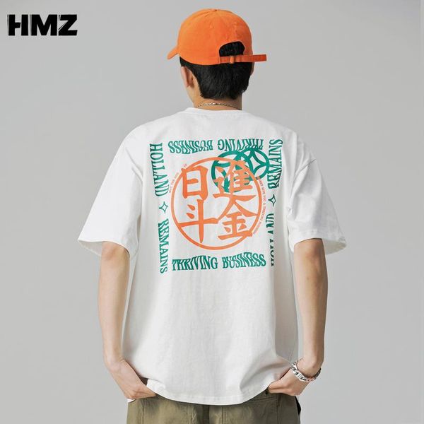men's t-shirts hmz men 2021 chinese style lucky printed short sleeve tshirt summer hip hop casual harajuku cotton tees streetwear, White;black
men's t-shirts hmz men 2021 chinese style lucky printed short sleeve tshirt summer hip hop casual harajuku cotton tees streetwear, White;black