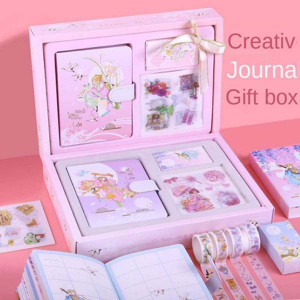 notepads a6 hand ledger gift box set japanese bag antique girl heart student notebook creative, Purple;pink
notepads a6 hand ledger gift box set japanese bag antique girl heart student notebook creative, Purple;pink