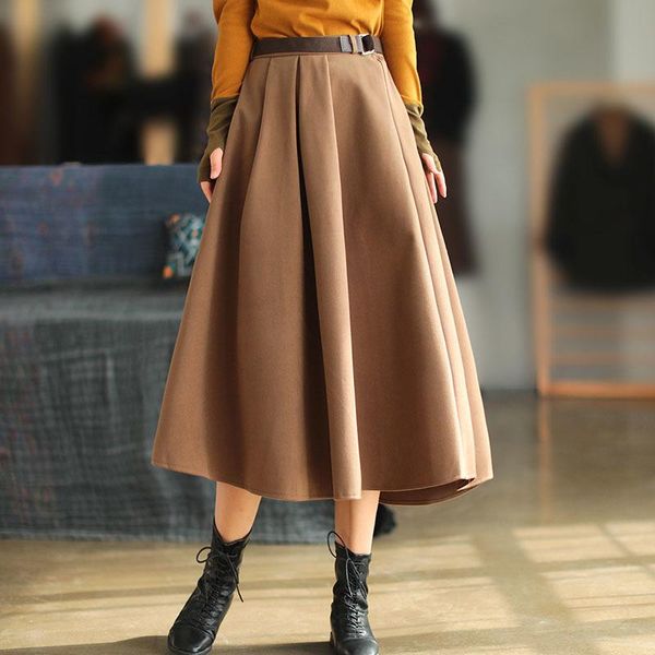 skirts nini wonderland women high waist solid color vintage skirt 2021 spring a-line pleated midi female casual with belt, Black
skirts nini wonderland women high waist solid color vintage skirt 2021 spring a-line pleated midi female casual with belt, Black