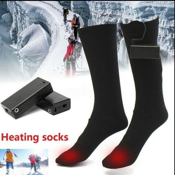 sports socks outdoor battery heated electric heating long winter feet warmer thermal cotton blend, Black
sports socks outdoor battery heated electric heating long winter feet warmer thermal cotton blend, Black