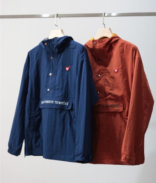 men's jackets men women long sleeve 1:1 nylon embroidery badge half zipper human made windbreaker 2021fw jacket, Black;brown
men's jackets men women long sleeve 1:1 nylon embroidery badge half zipper human made windbreaker 2021fw jacket, Black;brown