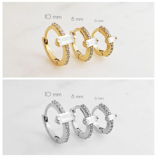 hoop & huggie canner 6/8/10mm real 925 sterling silver piercing earrings for women luxury rectangular zircon earring jewelry pendientes, Golden;silver
hoop & huggie canner 6/8/10mm real 925 sterling silver piercing earrings for women luxury rectangular zircon earring jewelry pendientes, Golden;silver