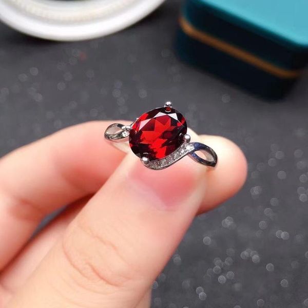 cluster rings fashion silver garnet ring for daily wear 2ct 7mm*9mm natural solid 925 jewelry, Golden;silver 
cluster rings fashion silver garnet ring for daily wear 2ct 7mm*9mm natural solid 925 jewelry, Golden;silver