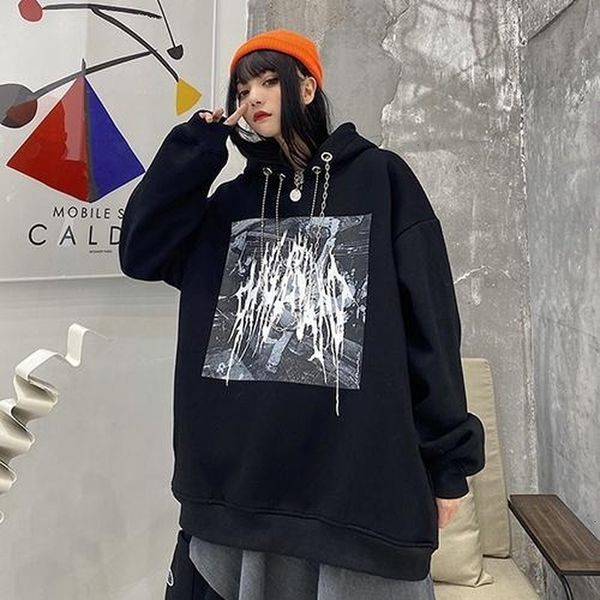 2021 gothic sweatshirt inverno moda impresso capuz feminino manga longa preto streetwear hip hop pulver 24yn, Black
2021 gothic sweatshirt inverno moda impresso capuz feminino manga longa preto streetwear hip hop pulver 24yn, Black