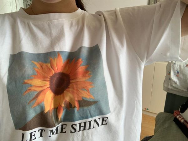 Let Me Shine Sunflower And Mens T Shirts Women Harajuku Arajuku Ulzzang Print Graphic Summer Top Tee Female Outwear, White;black
Let Me Shine Sunflower And Mens T Shirts Women Harajuku Arajuku Ulzzang Print Graphic Summer Top Tee Female Outwear, White;black