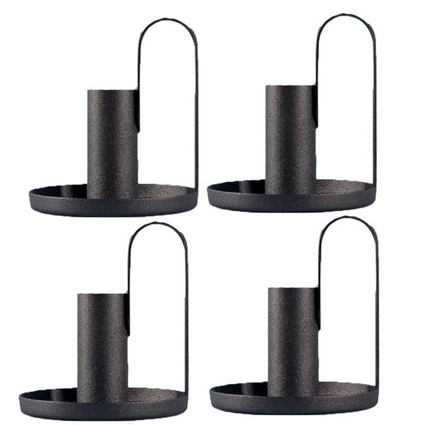4pc mablack wrought iron candle holder with handle, retro and simple, fit for candles
4pc mablack wrought iron candle holder with handle, retro and simple, fit for candles