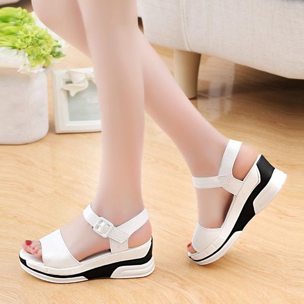 sandals 2021 leather platform women summer women's chunky shoes fashion buckle thick soled casual woman beach sandal, Black
sandals 2021 leather platform women summer women's chunky shoes fashion buckle thick soled casual woman beach sandal, Black
