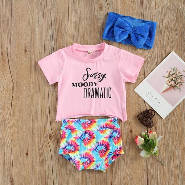 clothing sets 0-24m cute girl summer 3pcs set letter print short sleeve shirt tie dyed shorts bow hair band for infants, White
clothing sets 0-24m cute girl summer 3pcs set letter print short sleeve shirt tie dyed shorts bow hair band for infants, White