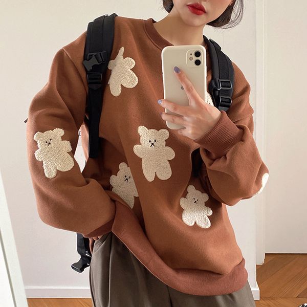 2021 new 2colors autumn winter korean style women warm sweatshirts cartoon bear cute thick sweatshirt womens pullovers ( f4171) txu6, Black
2021 new 2colors autumn winter korean style women warm sweatshirts cartoon bear cute thick sweatshirt womens pullovers ( f4171) txu6, Black
