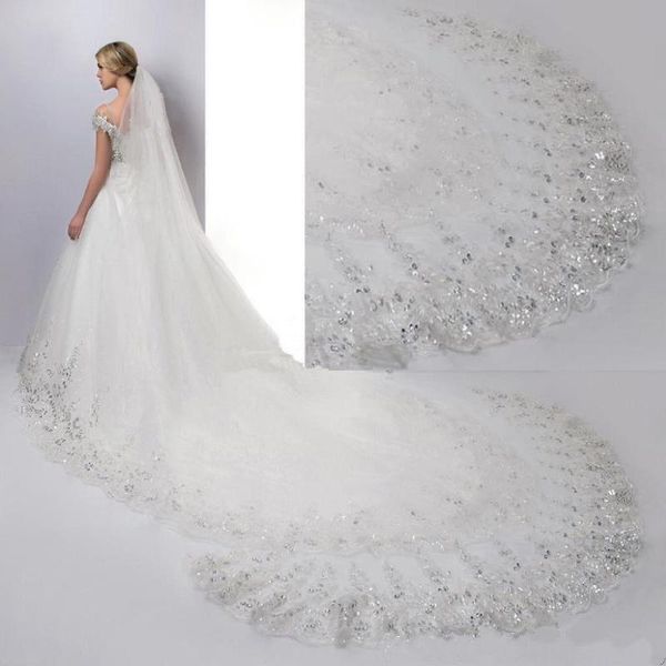 bridal veils luxury lace veil with sequins long tulle 3.5 meters two tiers wedding accessoryes 2021, Black
bridal veils luxury lace veil with sequins long tulle 3.5 meters two tiers wedding accessoryes 2021, Black