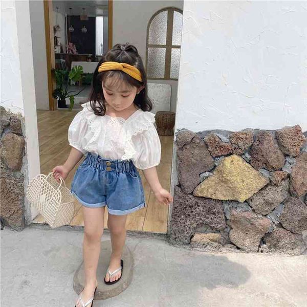 baby summer shirt suit wear puff sleeve white children fashion clothing set for girls short pants jeans kid birthday present
baby summer shirt suit wear puff sleeve white children fashion clothing set for girls short pants jeans kid birthday present