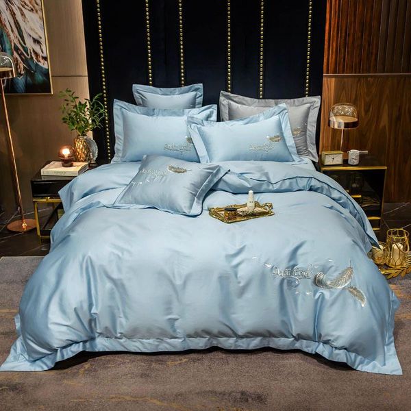 bedding sets four-piece simple cotton double household bed sheet quilt cover embroidered twill comfortable light green color
bedding sets four-piece simple cotton double household bed sheet quilt cover embroidered twill comfortable light green color
