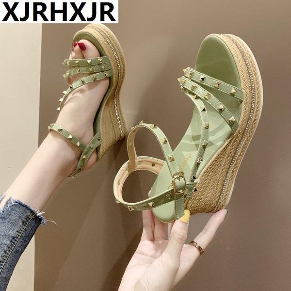 dress shoes summer casual glitter wedge 9cm high heel sandals bling studded open toe beige heels platform rivets women, Black
dress shoes summer casual glitter wedge 9cm high heel sandals bling studded open toe beige heels platform rivets women, Black