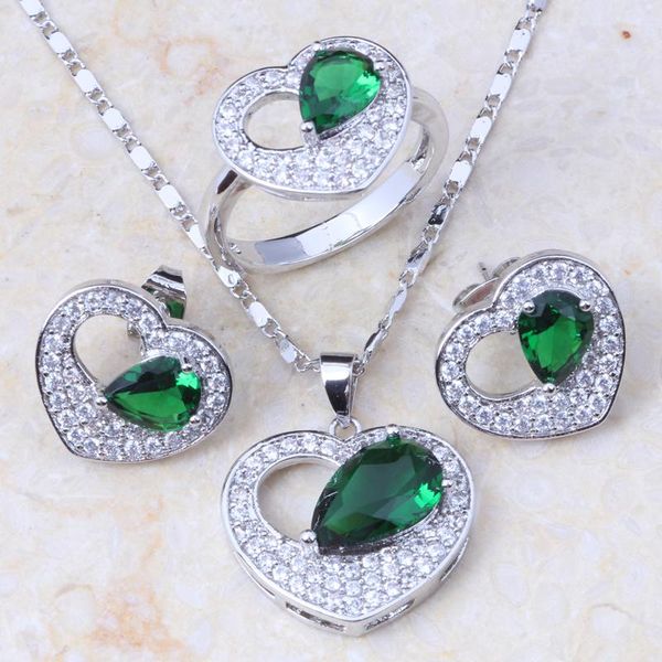 earrings & necklace love monologue unique design heart sets green imitation emerald cubic zirconia silver color jewelry for women kt105
earrings & necklace love monologue unique design heart sets green imitation emerald cubic zirconia silver color jewelry for women kt105