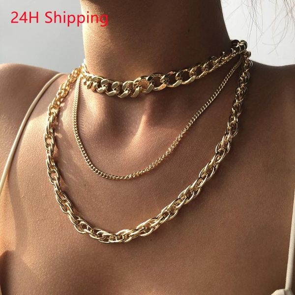 chains 2021 ins fashion hip hop women's necklace multi-layer metal thick chain female personality joint accessories jewelry, Silver
chains 2021 ins fashion hip hop women's necklace multi-layer metal thick chain female personality joint accessories jewelry, Silver