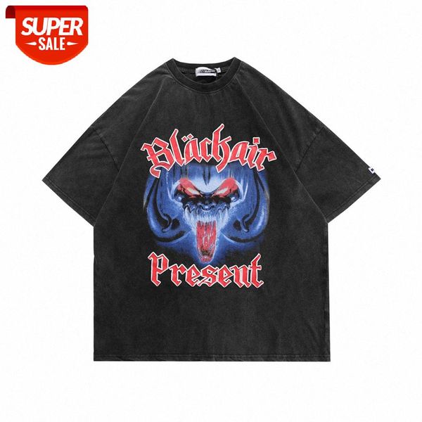 dark wind demon print short-sleeved t-shirt men's washed and worn loose round neck five-point sleeves summer half #2f1t, White;black
dark wind demon print short-sleeved t-shirt men's washed and worn loose round neck five-point sleeves summer half #2f1t, White;black