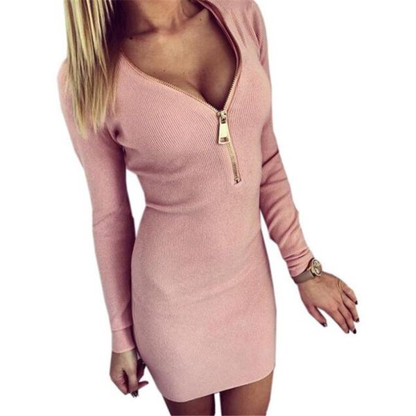 casual dresses cuhakci sheath v neck bodycon dress women zipper front deep mini long sleeve autumn short knitting, Black;gray
casual dresses cuhakci sheath v neck bodycon dress women zipper front deep mini long sleeve autumn short knitting, Black;gray