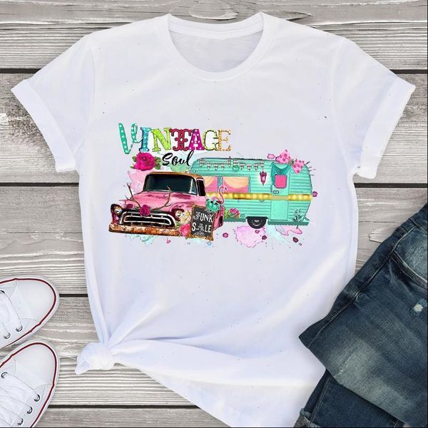 women graphic vintage watercolor truck printed short sleeve summer lady womenst shirt tees clothing female t shirt, White
women graphic vintage watercolor truck printed short sleeve summer lady womenst shirt tees clothing female t shirt, White