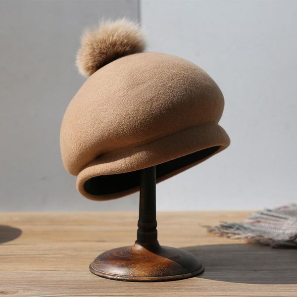 berets wool felt ladies double brim beret hat autumn winter fashion ball pumpkin retro soft boinas painter cap fall hats for women, Blue;gray
berets wool felt ladies double brim beret hat autumn winter fashion ball pumpkin retro soft boinas painter cap fall hats for women, Blue;gray
