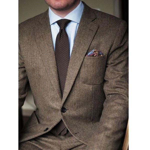 men's suits & blazers brown herringbone tweed casual men for winter 2 piece wedding groomsmen tuxedo male set jacket with pants fashion, White;black
men's suits & blazers brown herringbone tweed casual men for winter 2 piece wedding groomsmen tuxedo male set jacket with pants fashion, White;black